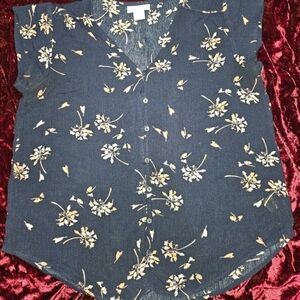 Floral Button-Up Blouse